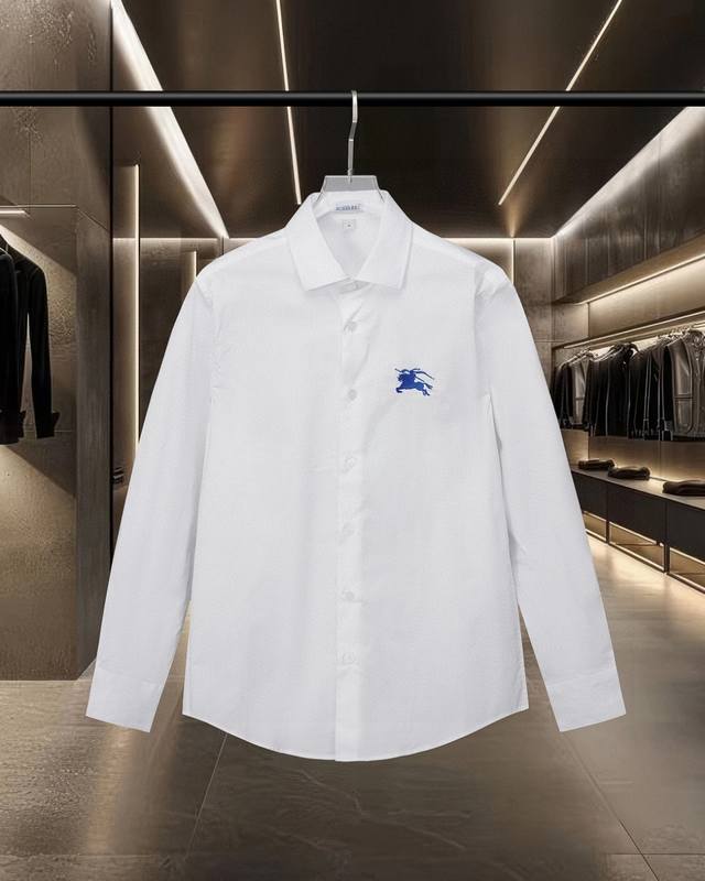 Bur Burberry's hot-selling classic long-sleeved shirt series with horse embroide