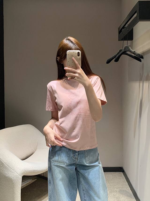 Gucc* 25Ss new spring and summer children's print round neck short-sleeved T-shi