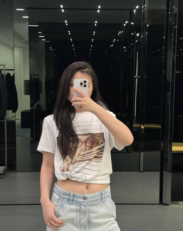 Dio* 25Ss Spring/Summer new magazine cover print round neck short-sleeved T-shir