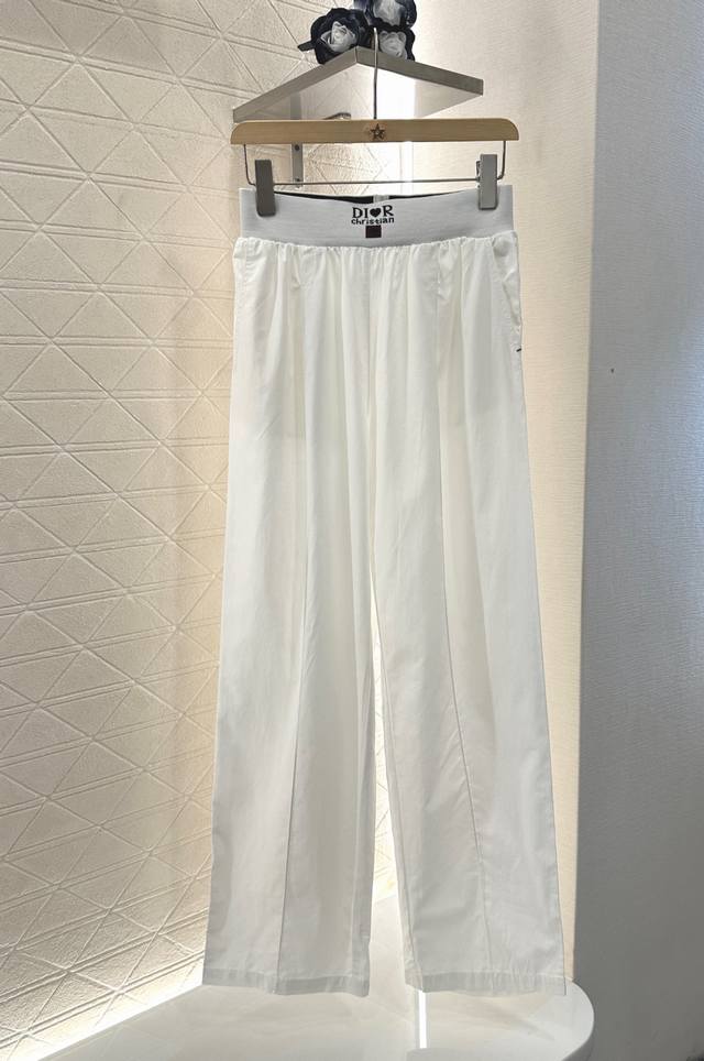 Dio*2025 new arrivals webbing wide-leg trousers Customized Yb Tencel cotton mate