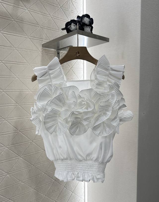Chane*2025 new arrivals 3D pleated agarment vest Customized Yb silk cotton mater