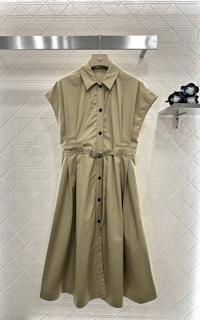 Dio*2025 new arrivals waist belt dress custom Yb twill cotton material breathabl