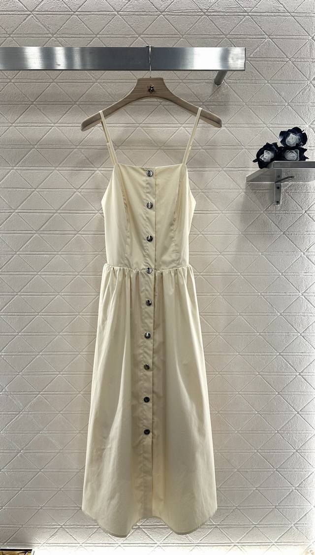 Prad*2025 new arrivals waisted suspender dress custom Yb twill cotton material w