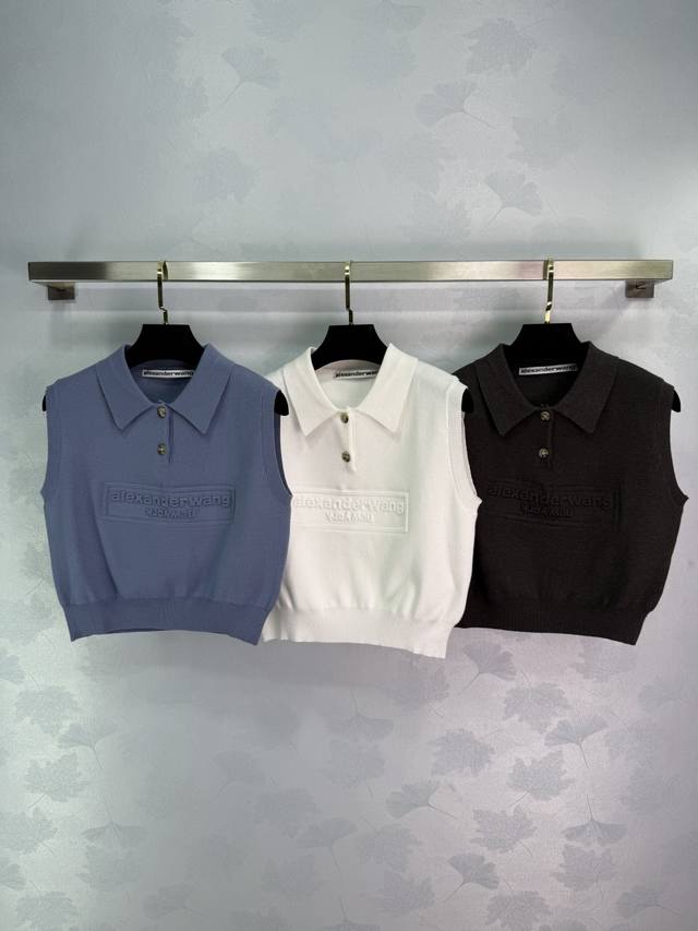 Alexander Wan* 2025 Spring and Summer latest collection! Lapel knitted vest! Cus