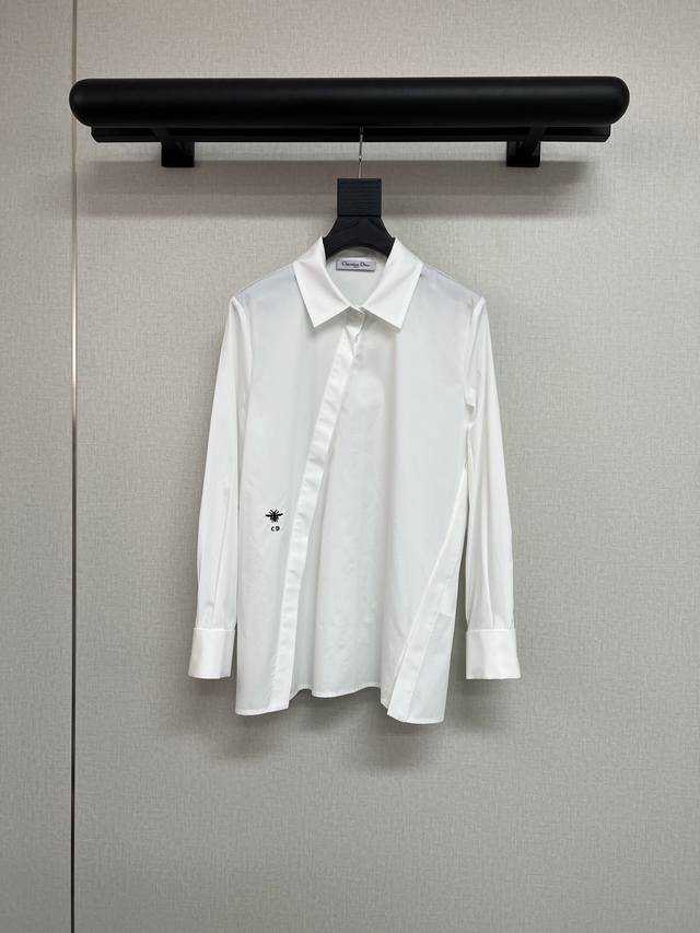 High quality Dio* 25Ss new shirt button-down style bevel edge style bee embroide