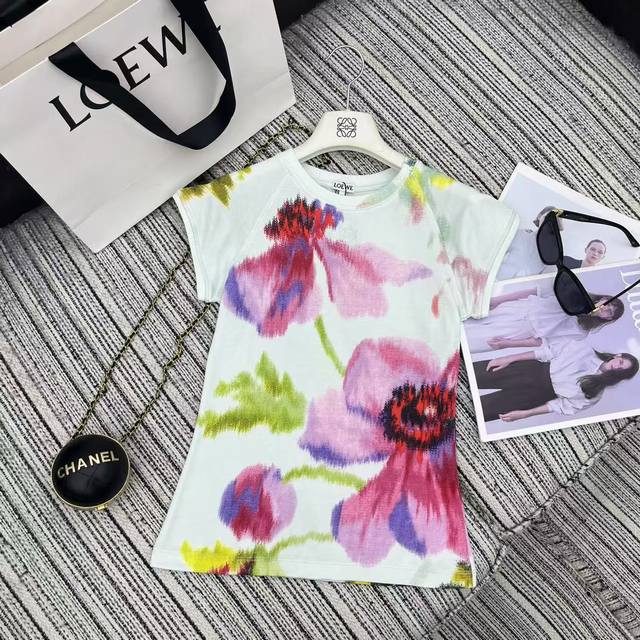 Highly recommend 25 years spring and summer series Loe* new printed short-sleeve