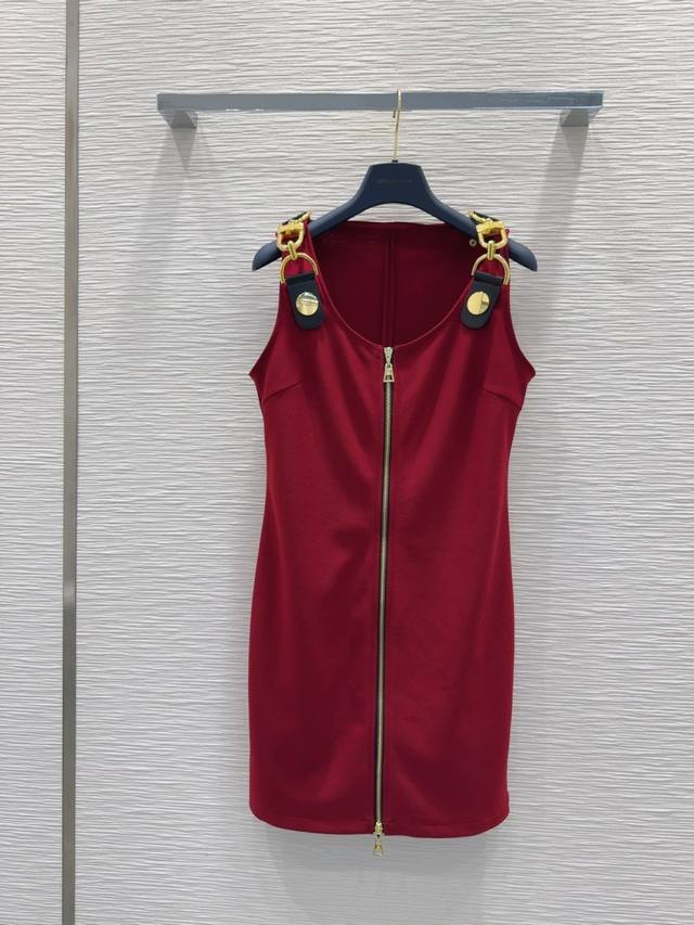 Louis Vuitto*2025Ss new vest dress with heavy metal buttons, full of fashion and