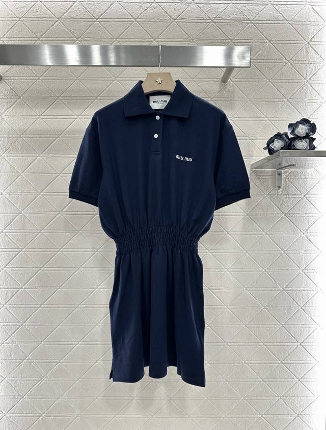 Miumi*2025 new products on the shelves Zhudi short-sleeved dress Customized Yb Z