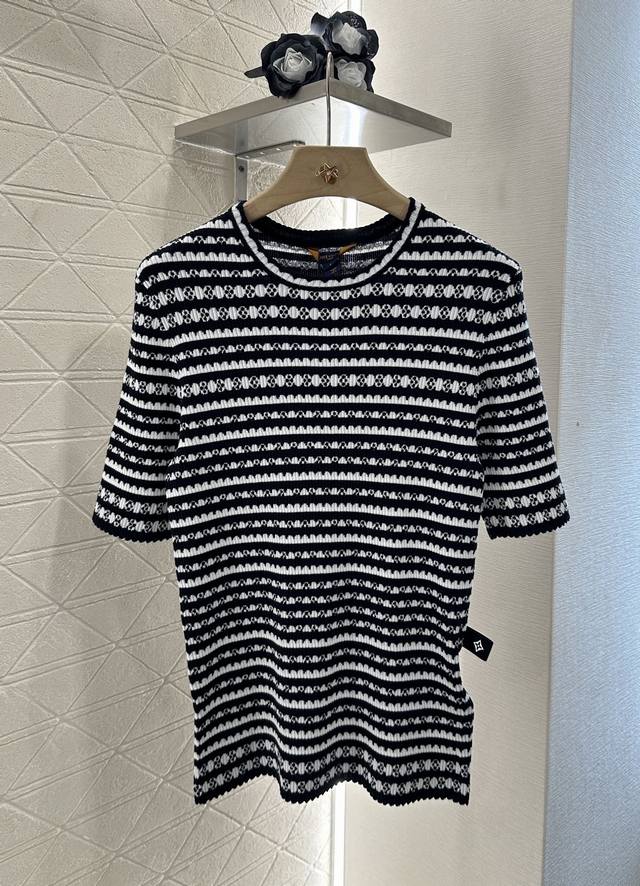 Louis Vuitto*2025 new arrivals Crochet knitted short sleeves Customized Yb wool