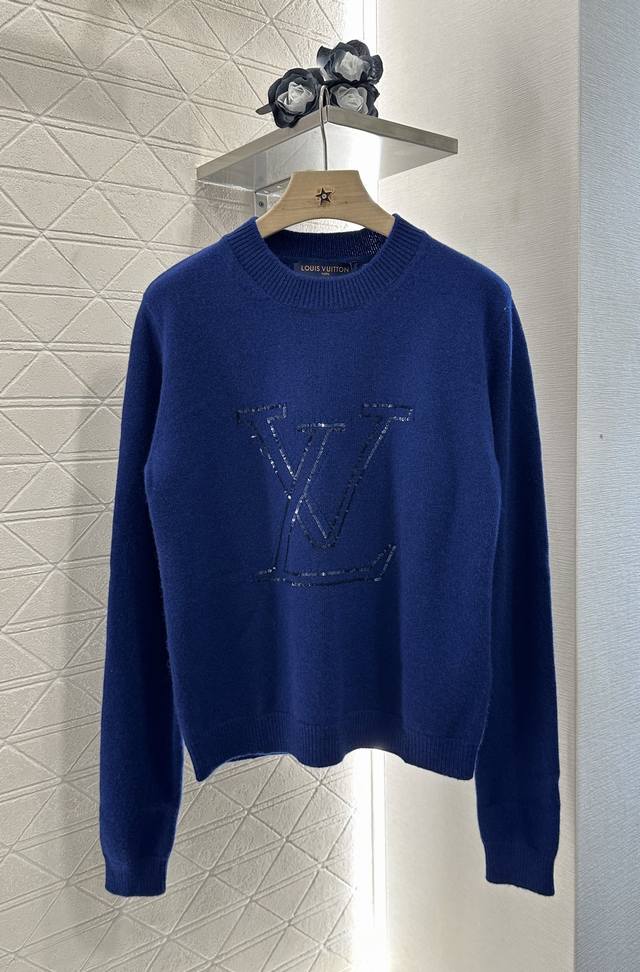 Louis Vuitto*2025 new arrivals Sequined pullover sweater Customized Yb cashmere