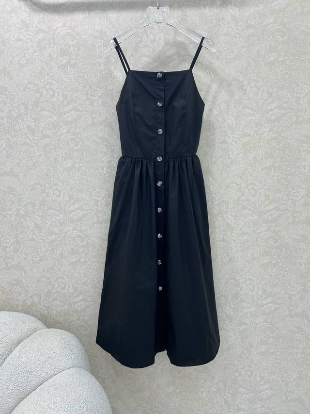 Prad*25 new suspender dress! Three-piece buckle with badge, silver buckle decora