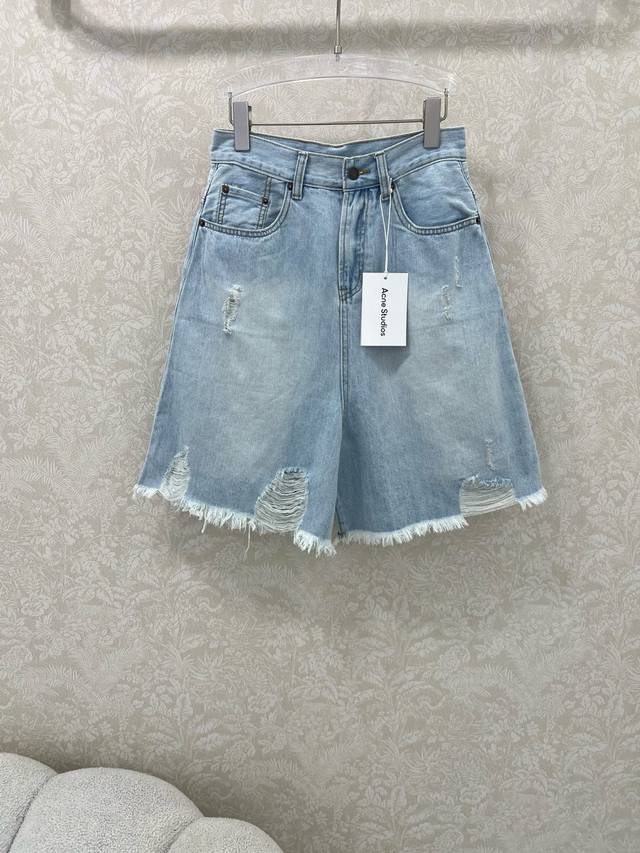 Acn* 25 new raw edge shorts! Hot sale, Lw island resort series denim shorts, cus