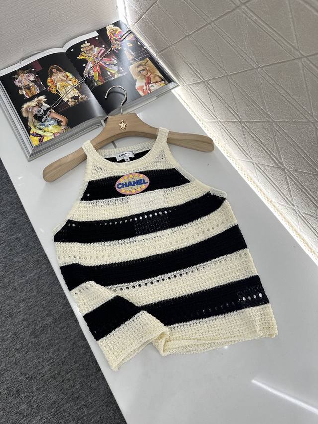Chane*2025 New arrival Halter knitted vest Customized Yb wool yarn weaving, soft