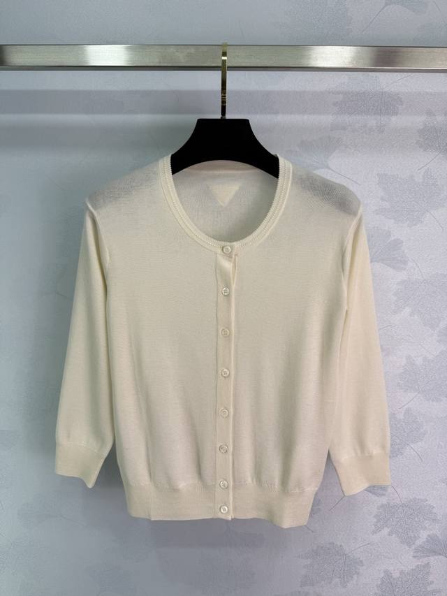 Pr*25 Spring and Summer new knitted cardigan, single-breasted design, soft, comf