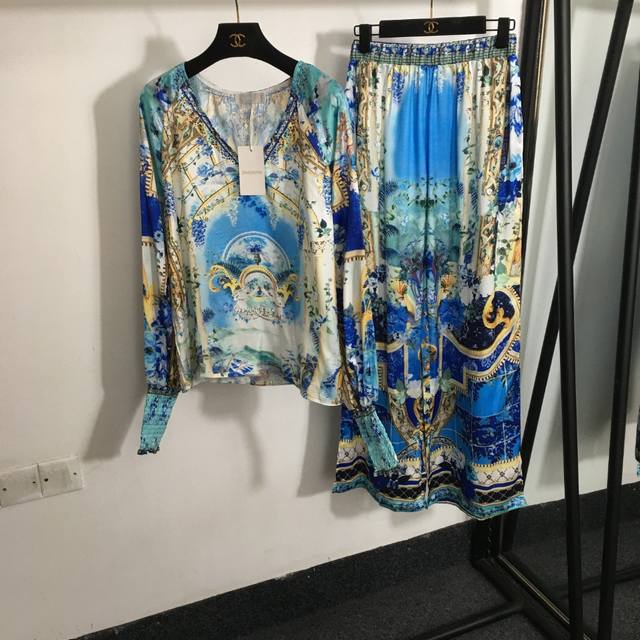 Style No. 5914 Zimmermann* newest suit, retro angel architectural print colorful