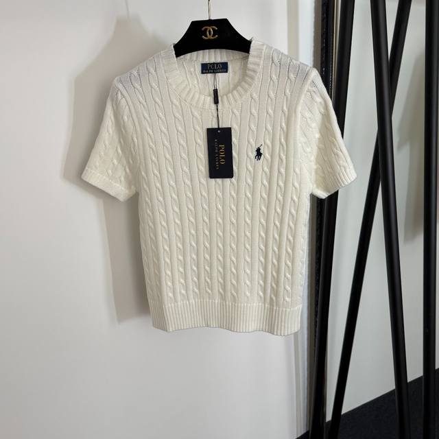Style No. 20253868 Polo Ralph Lauren new polo embroidered short-sleeved cable kn