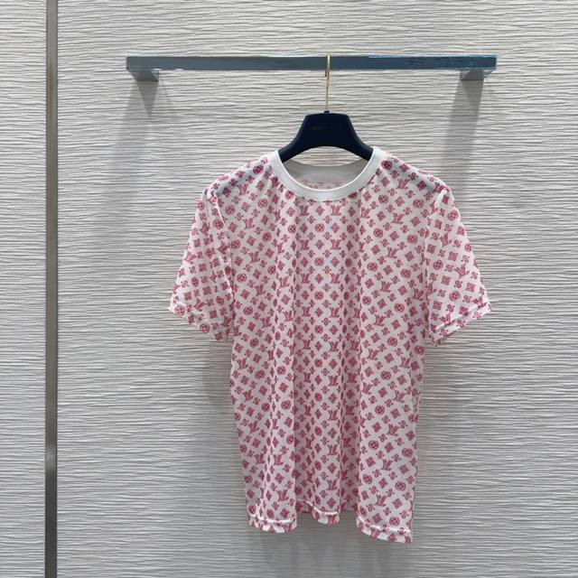 Louis Vuitto* 2025Ss new four-leaf clover mesh top Monograw permeable print High