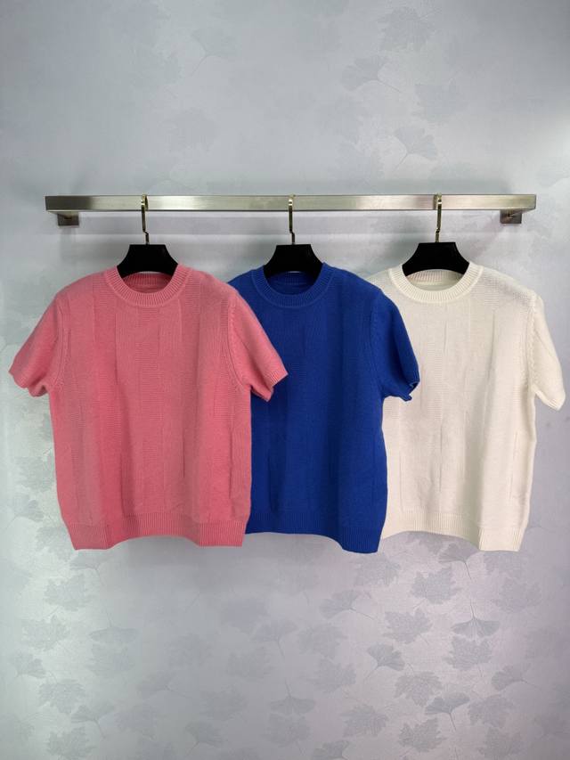 He*2025 Spring and Summer latest series! Vertical striped knitted short sleeves!
