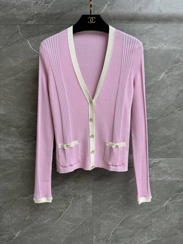 High version is out! Xiangjia color matching knitted cardigan 2025 beach series