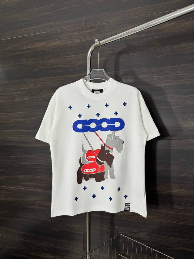 Style number: He243 Goodbrand - Short-sleeved Schnauzer round neck T-shirt with