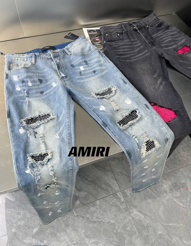 Heavy version Item number: A02 Style: Amiri Mx1 White diamond splash ink hot dia