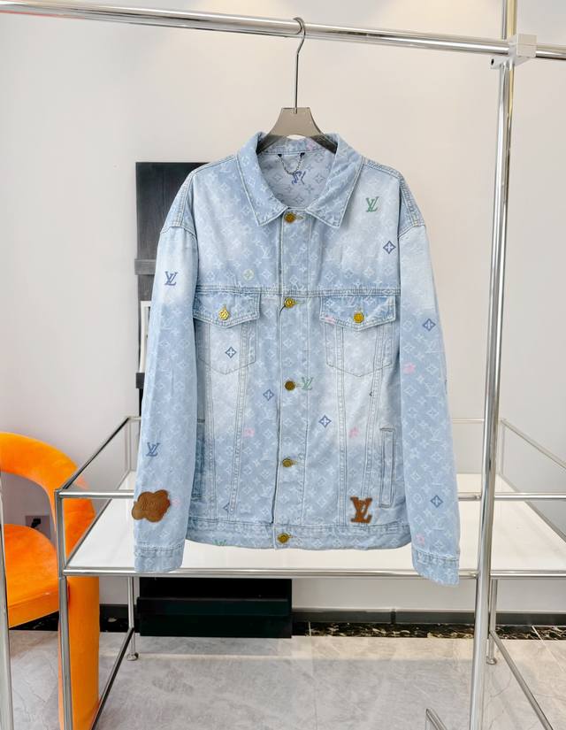 Loui** Vuitton Louis Vuitton Ss new joint Lvtyler jacquard embroidered denim jac