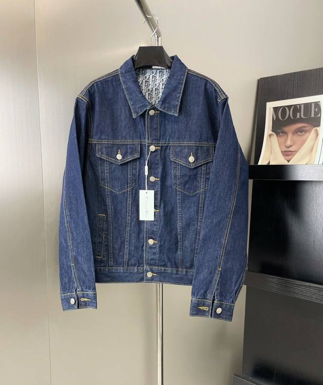 Style number: D101 Dior double-sided design monogram CD full-print denim jacket