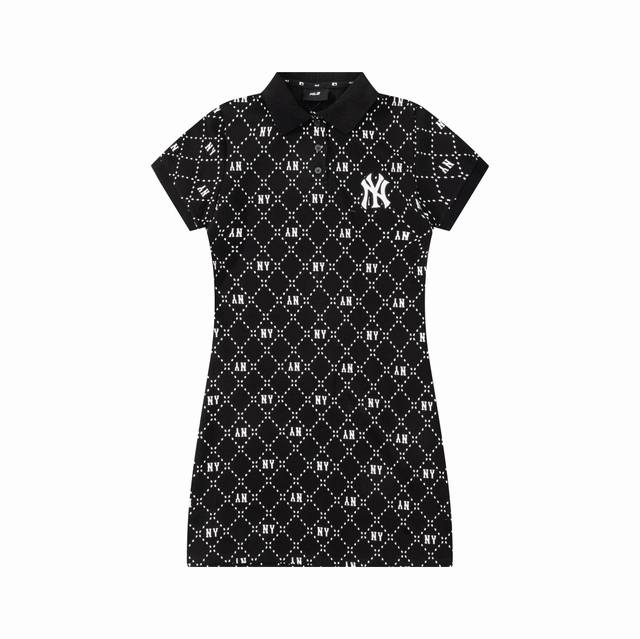 919 Mlb Polo dress is eye-catching! The khaki version is fully printed with "B"