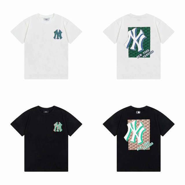 925 #Mlb short-sleeved shirt in classic black and white, never out of fashion. T