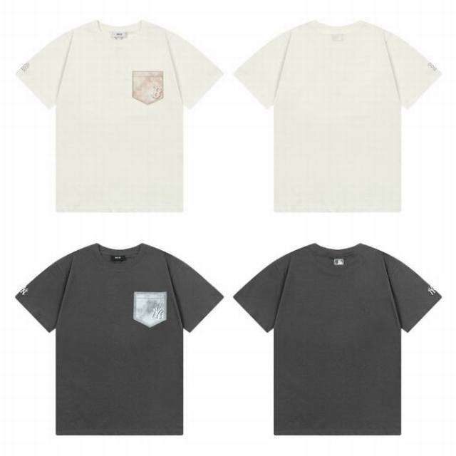 949# Mlb official men's and women's fashion retro old flower round neck short-sl