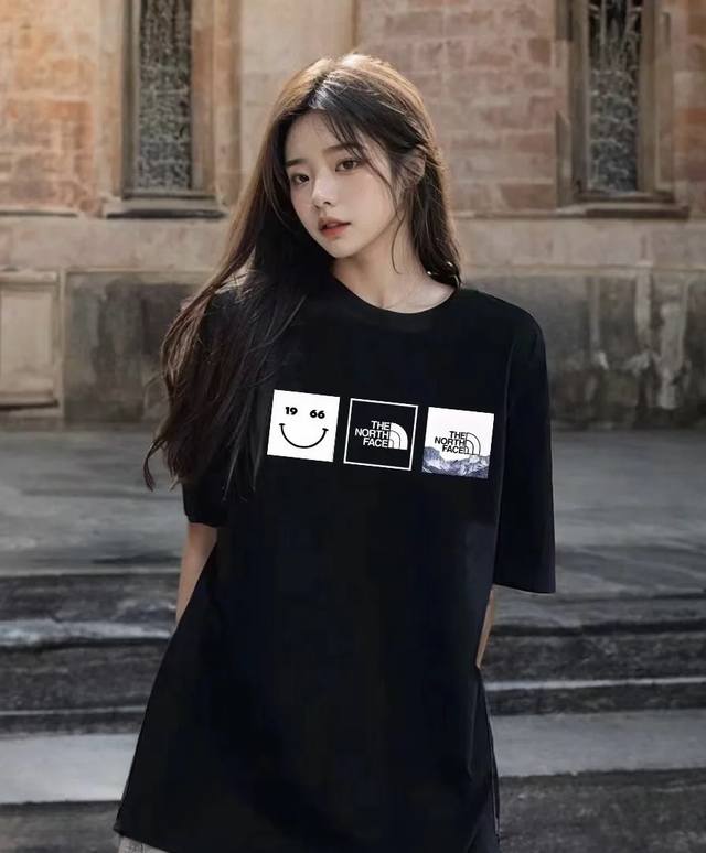 259 The North Face high-quality short-sleeve, 260g double yarn fabric, available