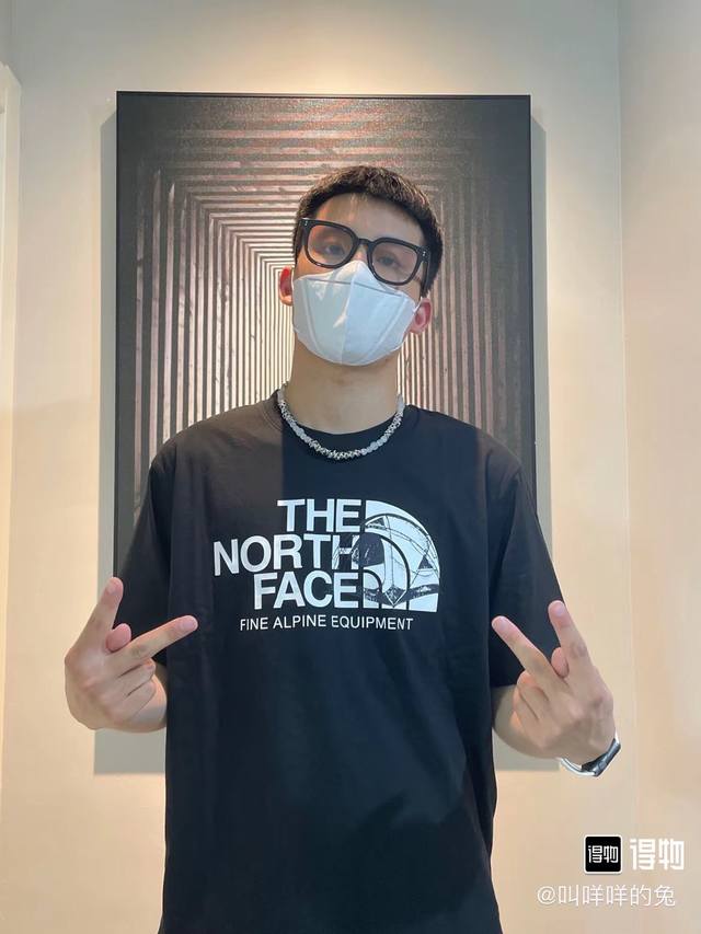 240#The North Face high quality short sleeves, 260g double yarn fabric, availabl