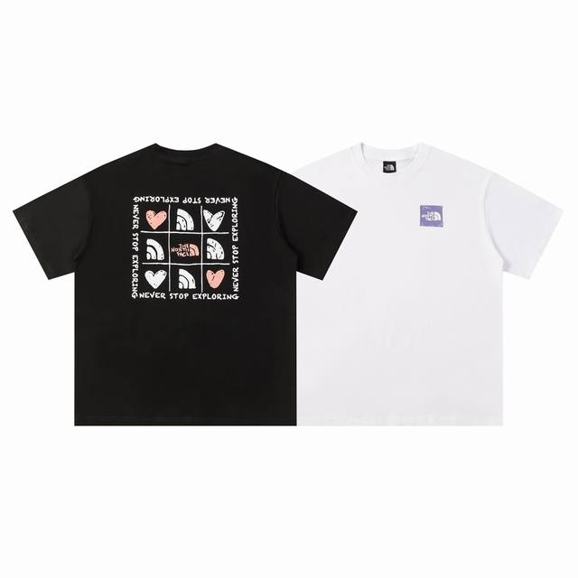 203#The North Face high quality short sleeves, 260g double yarn fabric, availabl