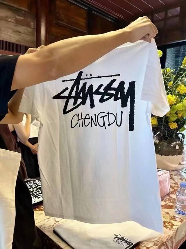 1130 Stussy high-quality short-sleeves, limited to Chengdu. 260g double yarn fab