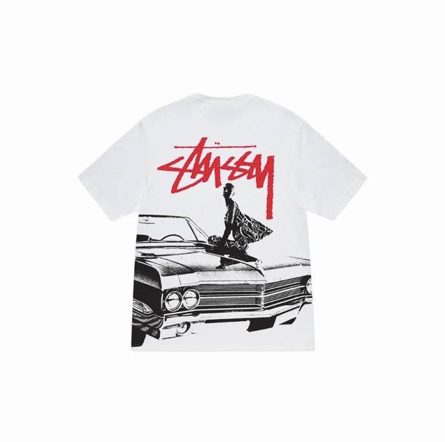 1124 Stussy high-quality short-sleeve, 260g double yarn fabric, available now, l