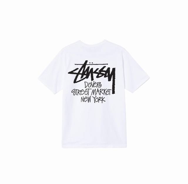 1072 Stussy high-quality short-sleeves, New York limited, 260g double yarn fabri