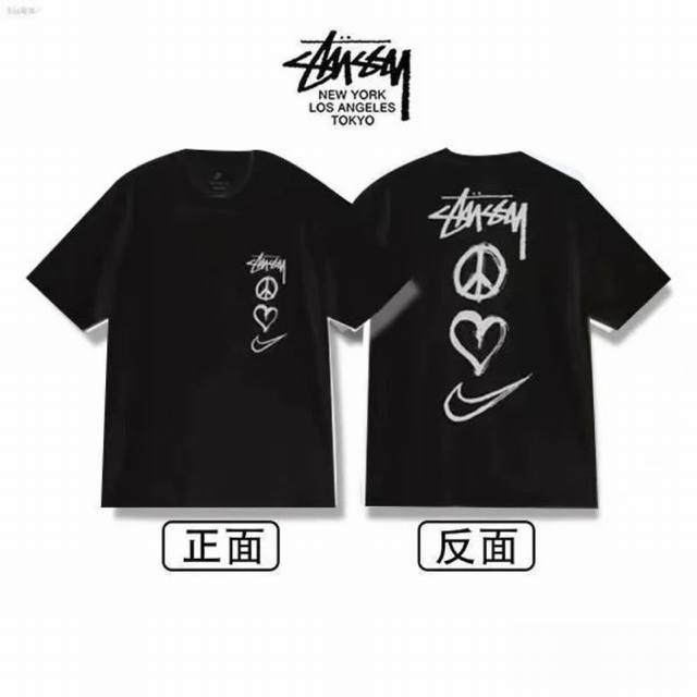 117#Stussy high quality short sleeves, 260g double yarn fabric, available now, l