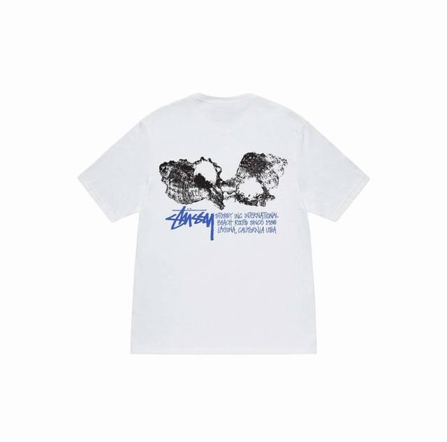 1096 Stussy high-quality short-sleeve, 260g double yarn fabric, available now, l