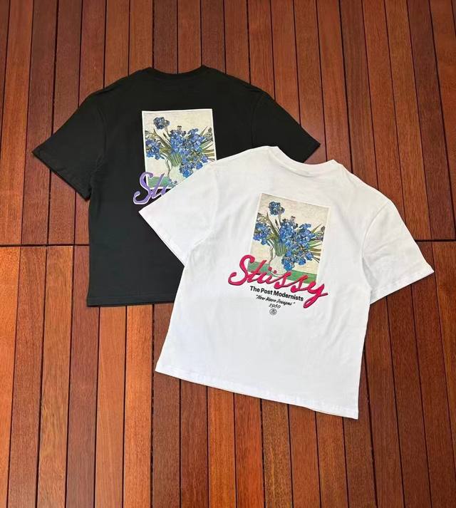 1109 Stussy high-quality short-sleeve, 260g double yarn fabric, available now, l