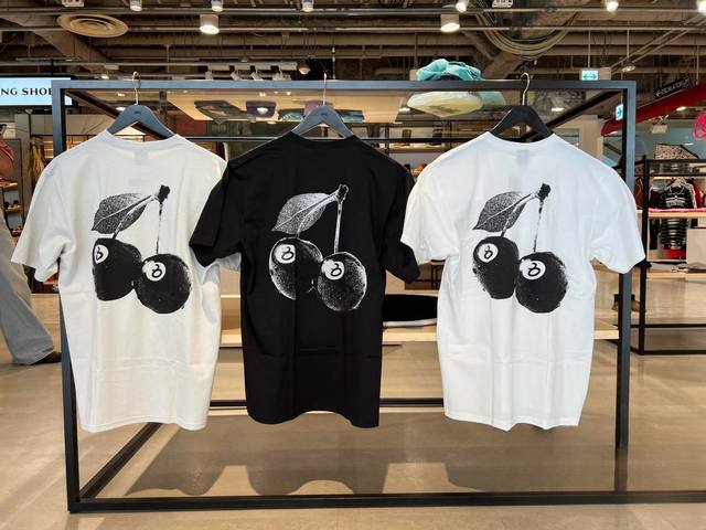 1085 Stussy high-quality short-sleeve, 260g double yarn fabric, available now, l