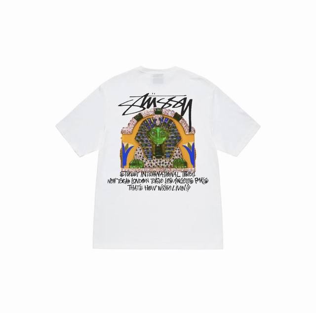 1061 Stussy high-quality short-sleeve, 260g double yarn fabric, available now, l