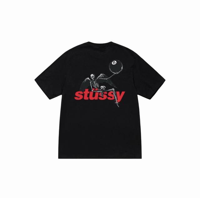 1054 Stussy high-quality short-sleeve, 260g double yarn fabric, available now, l