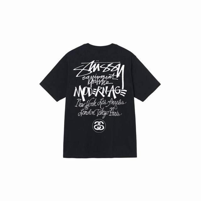 8067# Stussy pure cotton 230g fabric, Stussy modernist logo graffiti print short