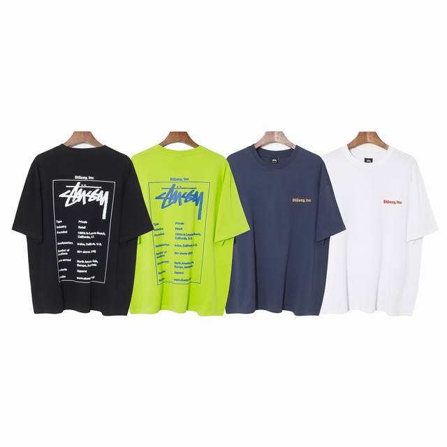 197#Stussy high quality short sleeves, 260g double yarn fabric, available now, l