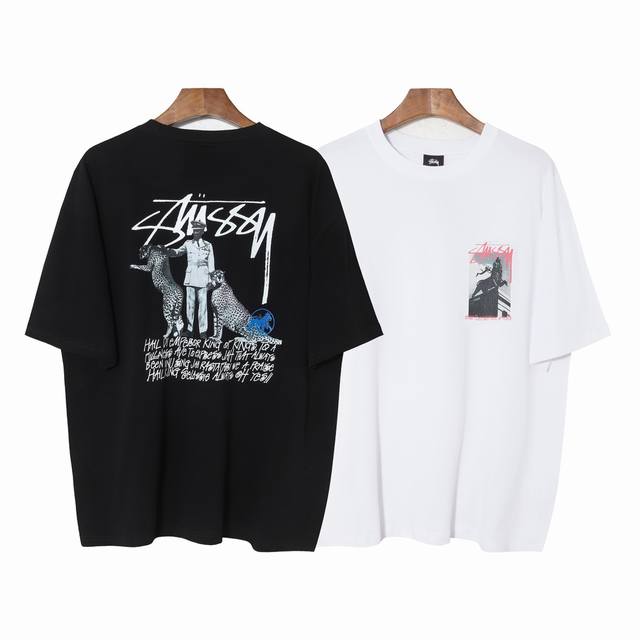 169#Stussy high quality short sleeves, 260g double yarn fabric, available now, l