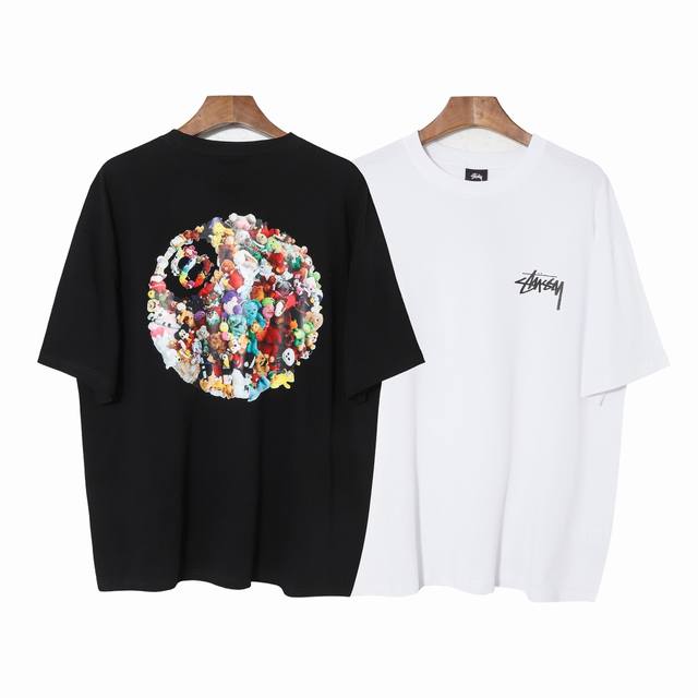 108#Stussy high quality short sleeves, 260g double yarn fabric, available now, l