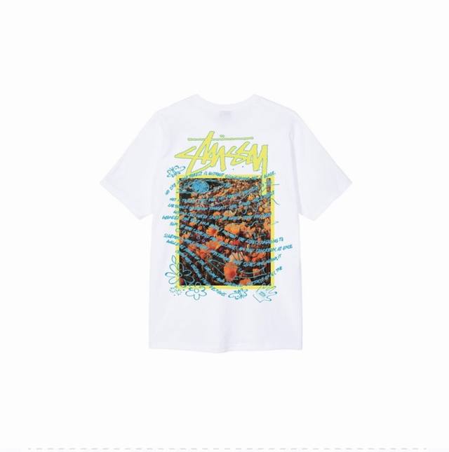 172#Stussy high quality short sleeves, 260g double yarn fabric, available now, l