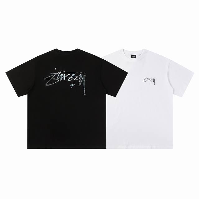 137#Stussy high quality short sleeves, 260g double yarn fabric, available now, l
