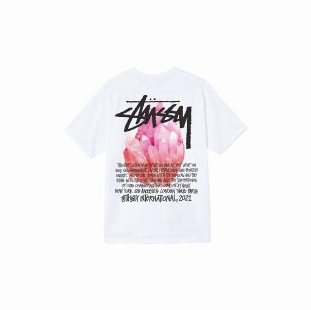 193#Stussy high quality short sleeves, 260g double yarn fabric, available now, l