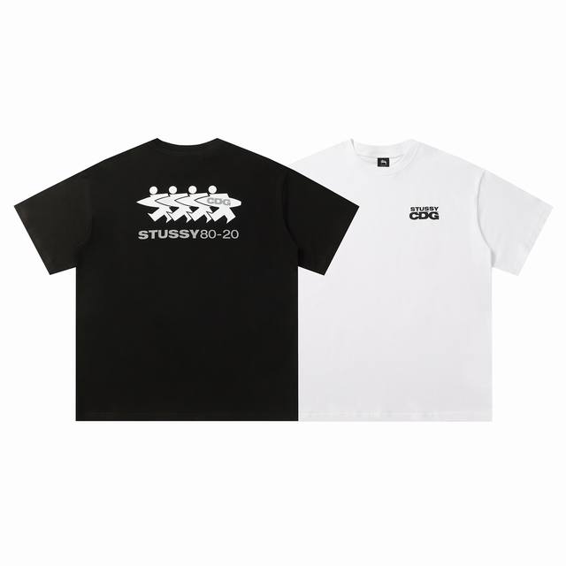 144#Stussy high quality short sleeves, 260g double yarn fabric, available now, l